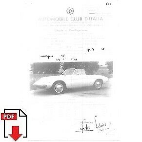 1968 Alfa Romeo 1300 Spider Junior FIA homologation form PDF download (ACI)